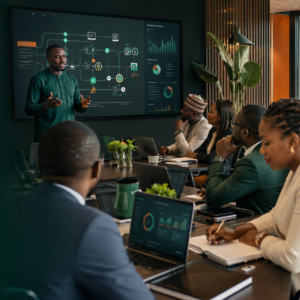 Nigerian corporate professionals attending Fontini AI and digital skills training in Abuja